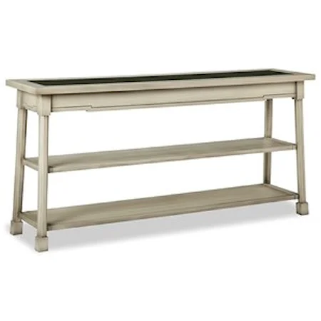 Cottage Style Console Table with Glass